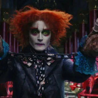 🤡 Mad Hatter Alice in Wonderland Sombrerero Loco, Alicia en el País de las Maravillas, Johnny Depp, Tim Burton, Disney, Personaje telegram sticker