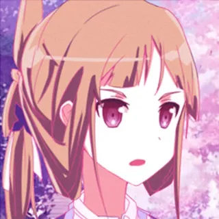 🤨 Anime, Gadis, Pelajar, Lucu, Merah Muda whatsapp sticker