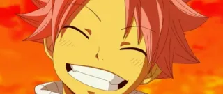 😁 Natsu Dragneel Fairy Tail anime, manga, Fairy Tail, Natsu Dragneel, sorridente, felice telegram sticker