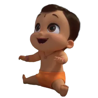 😂 cartoon, baby, child, toddler, cute, sitting telegram sticker
