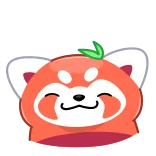 ๐ Panda, Panda rosso, Carino, Animale, Cartone animato, Felice telegram sticker