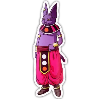 💫 Beerus Dragon Ball Beerus, Dragon Ball, Anime, Gato, Deus da Destruição, Desenho animado whatsapp sticker
