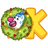 👌 мультфильм, животное, персонаж, зима, рождество, новый год telegram sticker