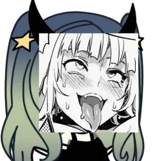 🥵 Anime, Manga, Dibujos animados, Ecchi, Ilustración, Gráfico whatsapp sticker