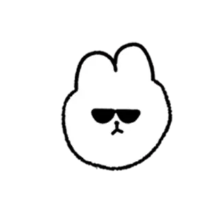😎 personagem, legal, adesivo, coelho, óculos de sol telegram sticker