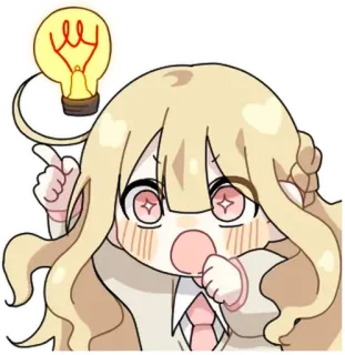 💬 动漫, 灯泡, 思考, 卡通, 想法, 尤里卡 telegram sticker