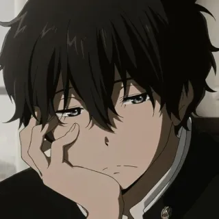 ☁ Houtarou Oreki Hyouka Anime, Hyouka, Houtarou Oreki, Personaje whatsapp sticker
