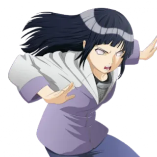 😒 Hinata Hyuga Naruto 애니메이션, 히나타, 나루토, 닌자 telegram sticker