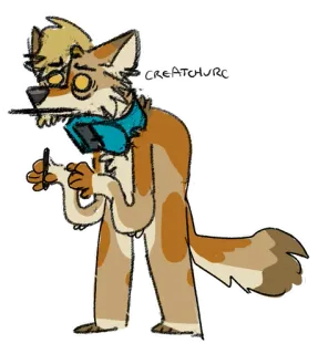ℹ️ CREATCHURC dog, animal, drawing, cartoon, character, digital art, furry telegram sticker