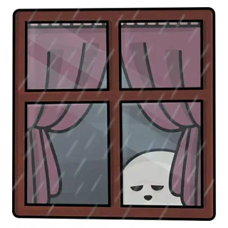 ☔ triste, pioggia, finestra, solo, tristezza, attesa whatsapp sticker