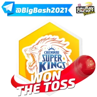 💛 @BigBash2021 Cricket, Sport, Big Bash, Chennai Super Kings, Squadra, Logo, Lancio della moneta, Vincitori telegram sticker