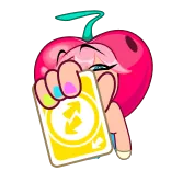 🤩 만화, 스티커, 체리, 캐릭터, 카드 telegram sticker