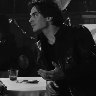 ▪️ Damon Salvatore The Vampire Diaries Ian Somerhalder, Wampir, Nadprzyrodzone, Dramat, Serial telegram sticker