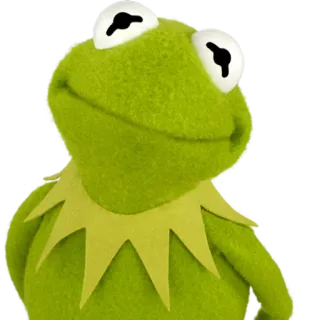 🙂 Kermit the Frog Kermit, frog, muppet, green, puppet, sesame street telegram sticker