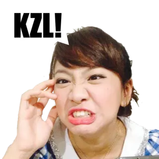 😡 KZL! jengkel, frustrasi, marah, wanita, kesal, sedih whatsapp sticker
