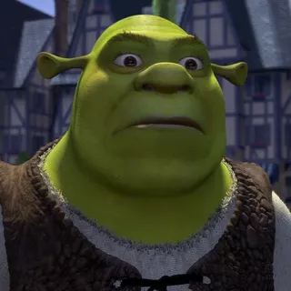 😕 Shrek ยักษ์, สีเขียว, ภาพยนตร์, แอนิเมชัน, ตลก telegram sticker