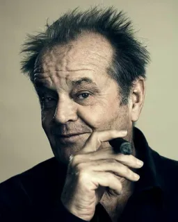 🙂 Jack Nicholson Jack Nicholson, cigarro, actor, retrato, celebridad telegram sticker