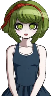 🌟 Monaca Towa Danganronpa Anime, Videogioco, Capelli verdi, Danganronpa, Monaca Towa telegram sticker