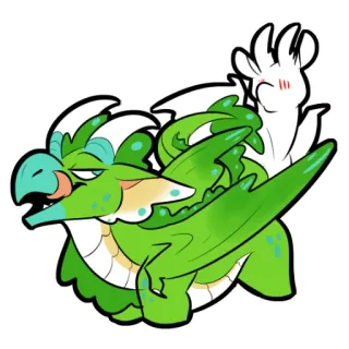 😋 龙, 幻想, 贴纸, 可爱, 动物, 卡通 telegram sticker