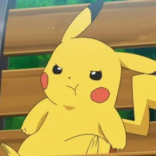 ⚡️ Pikachu Pokemon pokemon, pikachu, anime, cartoni animati, carino, scontroso telegram sticker