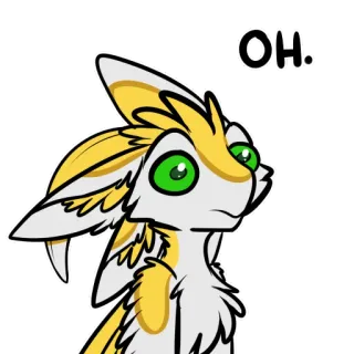 😶 OH. animal, desenho animado, expressão, oh, surpresa telegram sticker