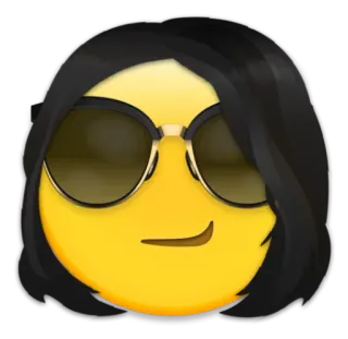 😎 emoji, sunglasses, cool, style, icon, face, avatar telegram sticker
