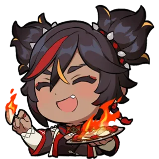 😋 Desenho animado, Personagem, Anime, Comida, Fogo telegram sticker