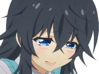 😓 Anime, Desenho animado, Garota, Triste, Emocional, Kawaii, Ilustração telegram sticker
