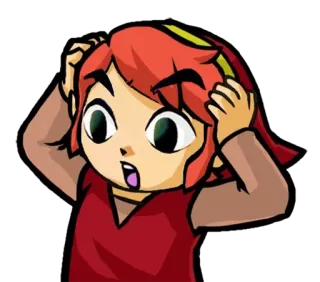 😮 Link The Legend of Zelda Link, The Legend of Zelda, impactado, sorpresa, videojuego, Nintendo telegram sticker