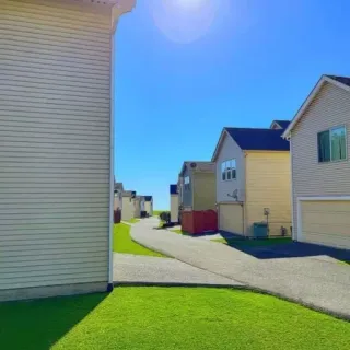 👁 houses, residential, neighborhood, suburb, lawn, driveway telegram sticker