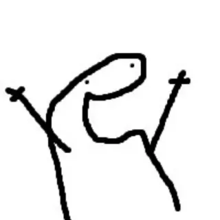 💪 stick figure, celebration, simple, funny whatsapp sticker
