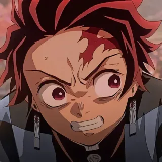 😡 Tanjiro Kamado Demon Slayer anime, demon slayer, tanjiro, manga, cartoon whatsapp sticker