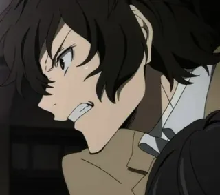 🪙 Osamu Dazai Bungo Stray Dogs Anime, Đàn ông, Tức giận, Osamu Dazai, Bungo Stray Dogs, Nhân vật telegram sticker