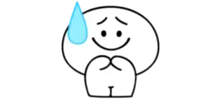 🙂 顔文字, 緊張, 可愛い, 表情, 漫画, 絵文字 telegram sticker