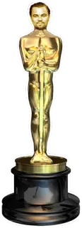 🏆 Leonardo DiCaprio acteur, récompense, or, statue, Oscar, Leonardo DiCaprio whatsapp sticker