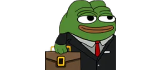 💼 Pepe the Frog pepe, rana, affari, completo, meme telegram sticker