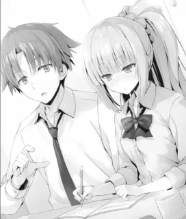 🤔 Anime, Manga, Pareja, Dibujo, Escuela, Estudiante telegram sticker