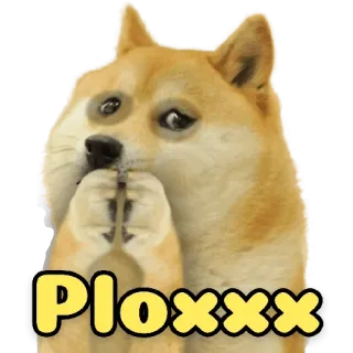 😟 Ploxxx doge, shiba inu, meme, perro, lindo, rogando telegram sticker