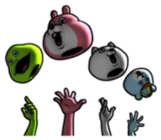 👏 Meme, Divertido, Abstracto, Dibujo animado, Personaje whatsapp sticker