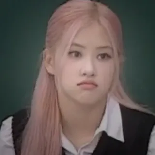 🍰 kpop, rose, blackpink, ausdruck, rosa haare, frau, promi telegram sticker