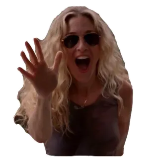 😱 Sarah Jessica Parker Sex and the City actress, woman, yelling, city, fashion telegram sticker
