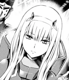 😂 Zero Two Darling in the Franxx Anime, Manga, Zero Two, Darling in the Franxx, Personnage whatsapp sticker