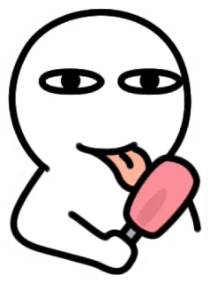 🍦 Cartone animato, Omino stilizzato, Leccare, Ghiacciolo, Dolce, Dolce telegram sticker