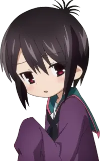 😕 Anime, Chibi, Chica, Lindo, Triste whatsapp sticker
