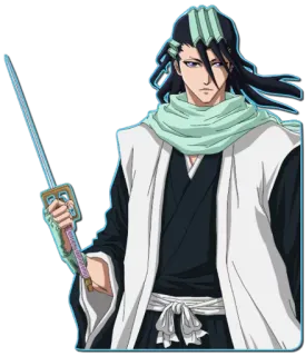 🗡 Byakuya Kuchiki Bleach Anime, Bleach, Byakuya Kuchiki, Espada, Personagem, Mangá, Japonês whatsapp sticker