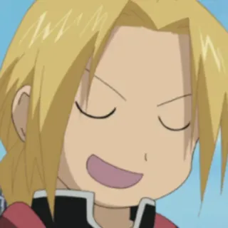 😌 Edward Elric Fullmetal Alchemist อนิเมะ, ตัวละคร, น่ารัก, ยิ้ม telegram sticker