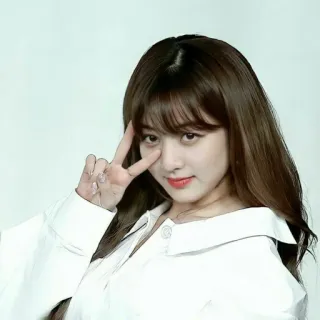 💄 여자, 사람, 평화 기호, 아시아인, 한국인, 소녀, 인물 사진 telegram sticker
