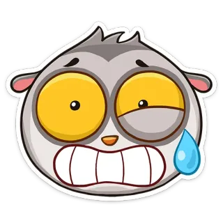😥 Dessin animé, Sticker, Expression, Triste, Pleurs, Émotions whatsapp sticker