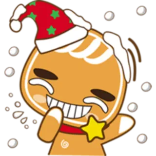 😁 manusia jahe, natal, kue, liburan, musim dingin, meriah telegram sticker