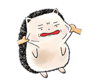 😬 hérisson, mignon, drôle, animal, dessin animé, personnage telegram sticker